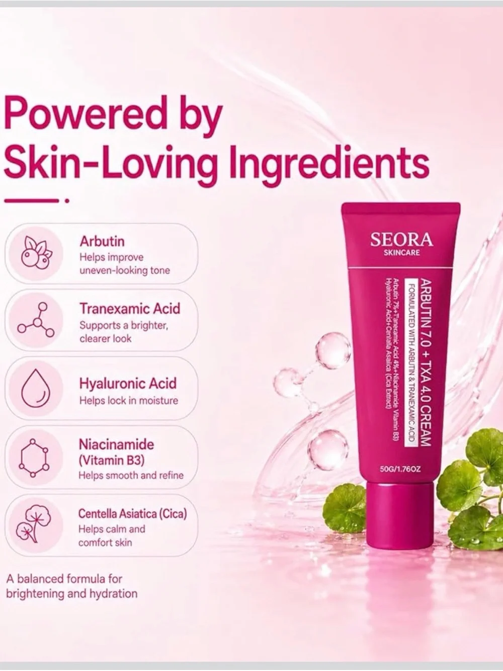 Korean Cream - Arbutin 7.0 + TXA 4.0  Brightening Treatment